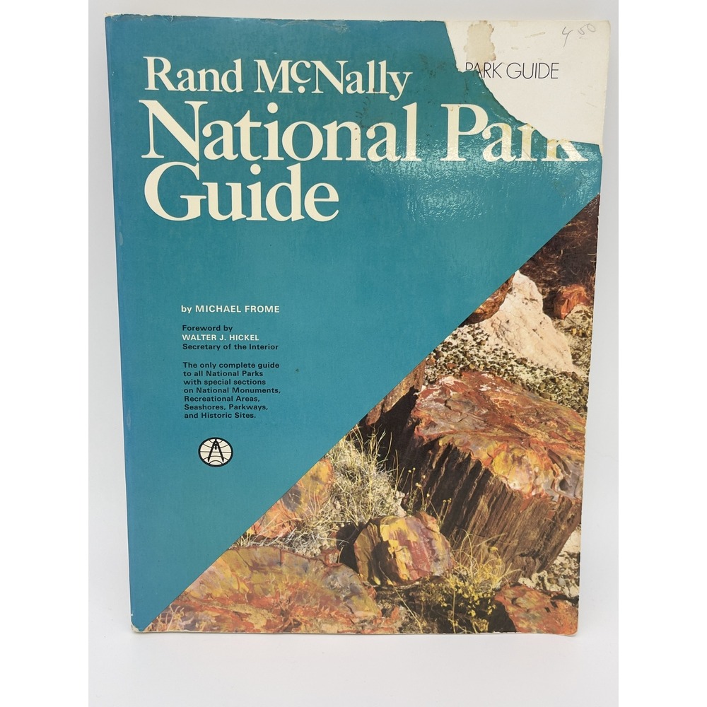 1970 Rand McNally National Park Guide Book Retro Travel Nature Frome Hickel Maps